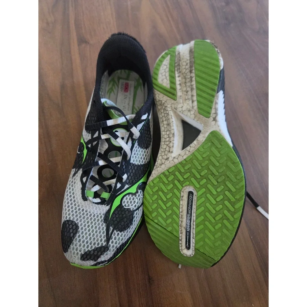 Saucony Endorphin Pro 3 Running Shoes Mens 9 White Black Green Good Panda Carbon